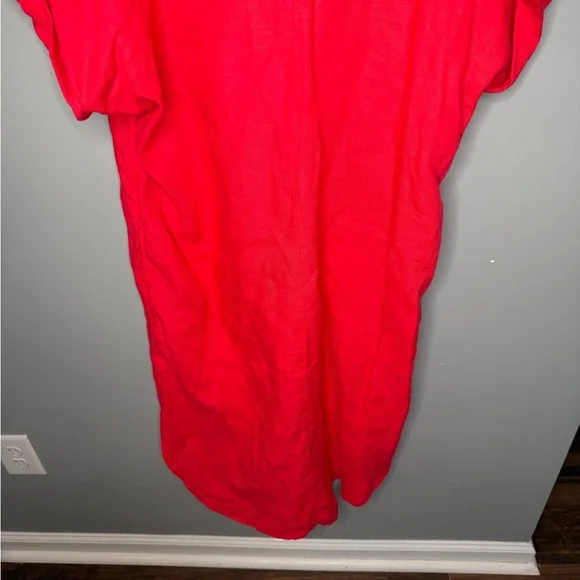 SOLD Chico’s Linen Roll Tab Dolman Midi Dress - Picture 9 of 13